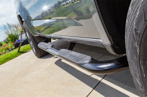 Ford F-150 Nerf Bars - Dee Zee - 4 In. Oval UltraBlack Steel - Black - `15-`22 Ford F-150 Nerf Bars - Dee Zee - 4 In. Oval UltraBlack Steel - Black - `15-`22